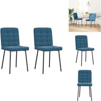 Esszimmerstühle 2 Stk. Blau Samt - Esszimmerstuhl - Esszimmerstühle - Stuhl - Küchenstuhl Esszimmerstühle 2 Stk. Blau Samt - Esszimmerstuhl - Esszimmerstühle - Stuhl - Küchenstuhl von VIDAXL