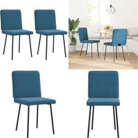 Esszimmerstühle 2 Stk. Blau Samt - Vidaxl von VIDAXL