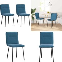 Esszimmerstühle 2 Stk. Blau Samt - Vidaxl von VIDAXL
