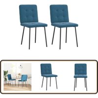 Esszimmerstühle 2 Stk. Blau Samt - Vidaxl Esszimmerstühle 2 Stk. Blau Samt - Vidaxl von VIDAXL
