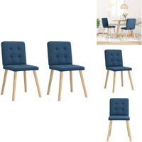 Esszimmerstühle 2 Stk. Blau Stoff - Esszimmerstuhl - Esszimmerstühle - Stuhl - Küchenstuhl Esszimmerstühle 2 Stk. Blau Stoff - Esszimmerstuhl - Esszimmerstühle - Stuhl - Küchenstuhl von VIDAXL