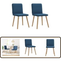 Esszimmerstühle 2 Stk. Blau Stoff - Vidaxl von VIDAXL