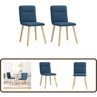 Esszimmerstühle 2 Stk. Blau Stoff - Vidaxl von VIDAXL
