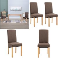 Esszimmerstühle 2 Stk. Braun Stoff - Esszimmerstühle - Stühle - Sessel - Wohnzimmersessel - Brauner Stuhl - Home & Living von VIDAXL