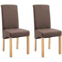 Esszimmerstühle 2 Stk. Braun Stoff Vidaxl Esszimmerstühle 2 Stk. Braun Stoff Vidaxl von VIDAXL