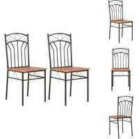 Esszimmerstühle 2 Stk. Braun mdf - Esszimmerstühle - Küchenstühle - Industriestyl Möbel - Moderne Stühle - Braun Esszimmerstühle 2 Stk. Braun mdf - Esszimmerstühle - Küchenstühle - Industriestyl Möbel - Moderne Stühle - Braun von VIDAXL