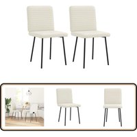 Esszimmerstühle 2 Stk. Creme Samt - Vidaxl von VIDAXL