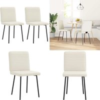 Esszimmerstühle 2 Stk. Creme Samt - Vidaxl von VIDAXL