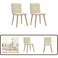 Esszimmerstühle 2 Stk. Creme Stoff - Vidaxl von VIDAXL