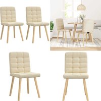 Esszimmerstühle 2 Stk. Creme Stoff - Vidaxl von VIDAXL