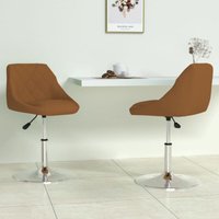 Vidaxl - Esszimmerstühle 2 Stk. Drehbar Braun Samt von VIDAXL
