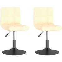 Esszimmerstühle 2 Stk. Drehbar Creme Samt Vidaxl Esszimmerstühle 2 Stk. Drehbar Creme Samt Vidaxl von VIDAXL