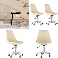 Esszimmerstühle 2 Stk. Drehbar Creme Stoff - Esszimmerstühle - Drehbare Stühle - Stühle Mit Armlehnen - Creme Stuhl - Bürostuhl - Home & Living von VIDAXL