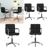 Esszimmerstühle 2 Stk. Drehbar Schwarz Kunstleder - Esszimmerstühle - Drehstuhl - Küchenstuhl - Schwarzer Stuhl - Lederstuhl - Home & Living von VIDAXL