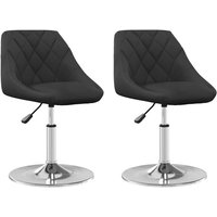 Vidaxl - Esszimmerstühle 2 Stk. Drehbar Schwarz Samt von VIDAXL
