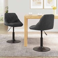 Esszimmerstühle 2 Stk. Drehbar Schwarz Samt - Vidaxl von VIDAXL