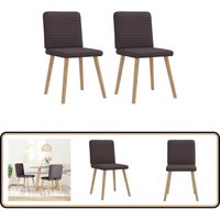 Esszimmerstühle 2 Stk. Dunkelbraun Stoff - Vidaxl von VIDAXL