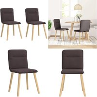 Esszimmerstühle 2 Stk. Dunkelbraun Stoff - Vidaxl von VIDAXL