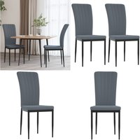 Vidaxl - Esszimmerstühle 2 Stk. Dunkelgrau Samt - Esszimmerstühle - Samtstühle - Stühle - Dunkelgraue Möbel - Bequeme Stühle - Home & Living von VIDAXL