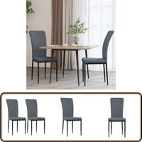 Esszimmerstühle 2 Stk. Dunkelgrau Samt - Esszimmerstühle - Samtstühle - Stühle - Dunkelgraue Möbel - Bequeme Stühle von VIDAXL