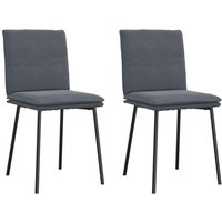 vidaXL Esszimmerstühle 2 Stk. Dunkelgrau Samt vidaXL Esszimmerstühle 2 Stk. Dunkelgrau Samt von VIDAXL