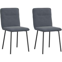 vidaXL Esszimmerstühle 2 Stk. Dunkelgrau Samt vidaXL Esszimmerstühle 2 Stk. Dunkelgrau Samt von VIDAXL