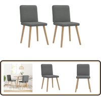 Esszimmerstühle 2 Stk. Dunkelgrau Stoff - Vidaxl von VIDAXL
