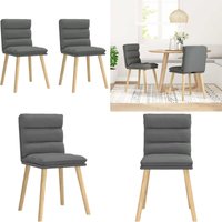 Esszimmerstühle 2 Stk. Dunkelgrau Stoff - Vidaxl von VIDAXL