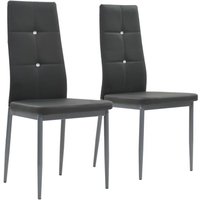 Esszimmerstühle 2 Stk. Grau Kunstleder vidaXL von VIDAXL