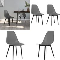 Vidaxl - Esszimmerstühle 2 Stk. Grau pp - Esszimmerstühle - Stühle Grau - pp Stühle - Metallstühle - Moderne Stühle - Home & Living von VIDAXL