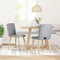Esszimmerstühle 2 Stk. Hellgrau Stoff - Vidaxl Esszimmerstühle 2 Stk. Hellgrau Stoff - Vidaxl von VIDAXL