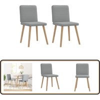 Esszimmerstühle 2 Stk. Hellgrau Stoff - Vidaxl Esszimmerstühle 2 Stk. Hellgrau Stoff - Vidaxl von VIDAXL