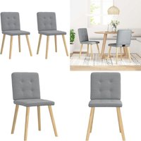 Esszimmerstühle 2 Stk. Hellgrau Stoff - Vidaxl von VIDAXL