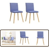 Esszimmerstühle 2 Stk. Jeansblau Stoff - Vidaxl von VIDAXL
