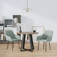 Vidaxl - Esszimmerstühle 2 Stk. Hellgrau Samt Vidaxl - Esszimmerstühle 2 Stk. Hellgrau Samt von VIDAXL