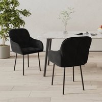 Esszimmerstühle 2 Stk. Schwarz Samt - Vidaxl Esszimmerstühle 2 Stk. Schwarz Samt - Vidaxl von VIDAXL