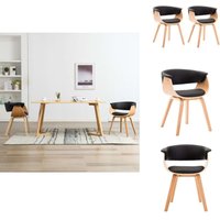 Esszimmerstühle 2 Stk. Schwarz Bugholz und Kunstleder - Esszimmerstühle - Stühle - Küchenstühle - Kunstledersitze - Bucheholz Esszimmerstühle 2 Stk. Schwarz Bugholz und Kunstleder - Esszimmerstühle - Stühle - Küchenstühle - Kunstledersitze - Bucheholz von VIDAXL