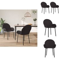 Esszimmerstühle 2 Stk. Schwarz Kunstleder - Esszimmerstühle - Küchenstühle - Stühle Schwarz - Kunstledersitze - Bequeme Stühle von VIDAXL
