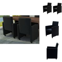 Esszimmerstühle 2 Stk. Schwarz Kunstleder - Esszimmerstühle - Küchenstühle - Stuhl Schwarz - Moderner Stuhl - Ergonomischer Stuhl Esszimmerstühle 2 Stk. Schwarz Kunstleder - Esszimmerstühle - Küchenstühle - Stuhl Schwarz - Moderner Stuhl - Ergonomischer Stuhl von VIDAXL