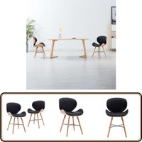 Esszimmerstühle 2 Stk. Schwarz Kunstleder und Bugholz - Esszimmerstühle - Stühle - Küche - Wohnzimmer - Design Möbel Esszimmerstühle 2 Stk. Schwarz Kunstleder und Bugholz - Esszimmerstühle - Stühle - Küche - Wohnzimmer - Design Möbel von VIDAXL