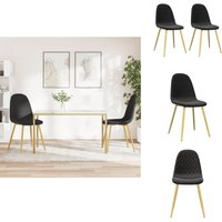 Esszimmerstühle 2 Stk. Schwarz Samt - Esszimmerstühle - Samtstühle - Schwarze Stühle - Bequeme Stühle - Designerstühle Esszimmerstühle 2 Stk. Schwarz Samt - Esszimmerstühle - Samtstühle - Schwarze Stühle - Bequeme Stühle - Designerstühle von VIDAXL