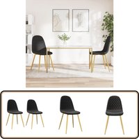 Esszimmerstühle 2 Stk. Schwarz Samt - Esszimmerstühle - Samtstühle - Schwarze Stühle - Bequeme Stühle - Designerstühle Esszimmerstühle 2 Stk. Schwarz Samt - Esszimmerstühle - Samtstühle - Schwarze Stühle - Bequeme Stühle - Designerstühle von VIDAXL