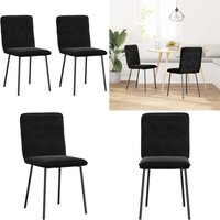 Esszimmerstühle 2 Stk. Schwarz Samt - Vidaxl von VIDAXL