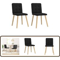 Esszimmerstühle 2 Stk. Schwarz Stoff - Vidaxl Esszimmerstühle 2 Stk. Schwarz Stoff - Vidaxl von VIDAXL
