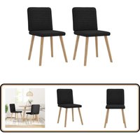 Esszimmerstühle 2 Stk. Schwarz Stoff - Vidaxl von VIDAXL