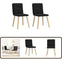 Esszimmerstühle 2 Stk. Schwarz Stoff - Vidaxl von VIDAXL
