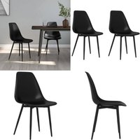 Vidaxl - Esszimmerstühle 2 Stk. Schwarz pp - Esszimmerstühle - Schwarze Stühle - Stühle Mit Armlehnen - Moderne Stühle - Bequeme Stühle - Home & von VIDAXL