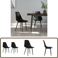 Esszimmerstühle 2 Stk. Schwarz pp - Esszimmerstühle - Schwarze Stühle - Stühle Mit Armlehnen - Moderne Stühle - Bequeme Stühle von VIDAXL