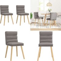 Esszimmerstühle 2 Stk. Taupe Stoff - Vidaxl von VIDAXL