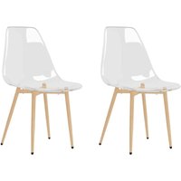 Vidaxl - Esszimmerstühle 2 Stk. Küchenstuhl Transparent pet von VIDAXL